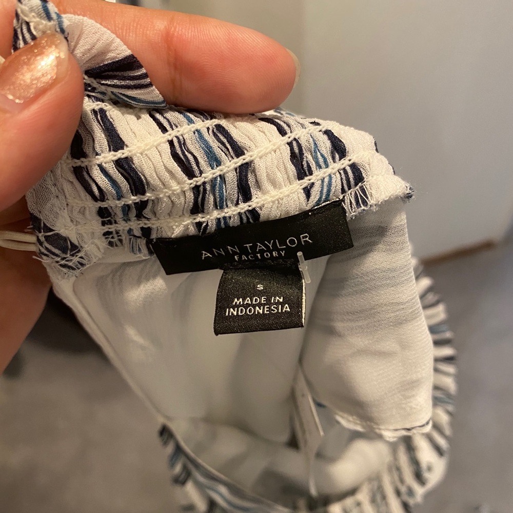 Ann Taylor Factory Striped Blouse - Picture 5 of 7